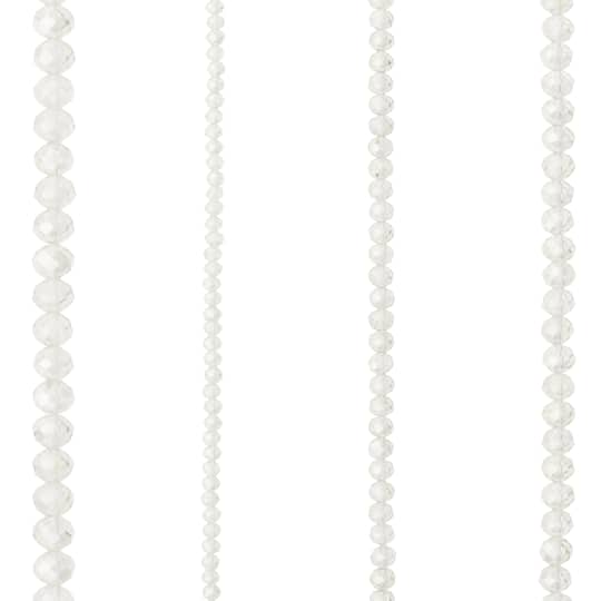Clear Faceted Glass Rondelle Beads by Bead Landing™